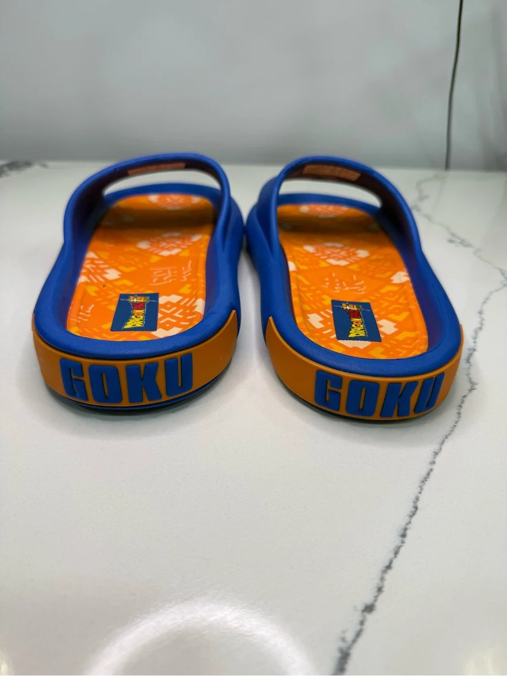Ground Up Dragon Ball Super Goku Mens Slide Sandals Blue Orange Size 13